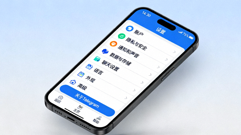 安卓手机Telegram汉化完成后全中文设置界面截图