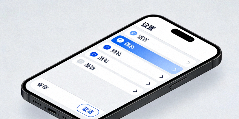 Telegram手机APP设置菜单的截图，高亮显示语言、隐私、通知等基础功能选项
